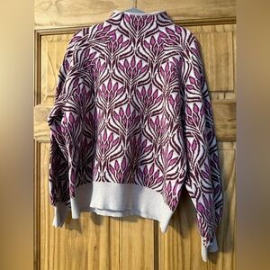 Anthropologie Mauve-Pink Textured Knit Sweater
